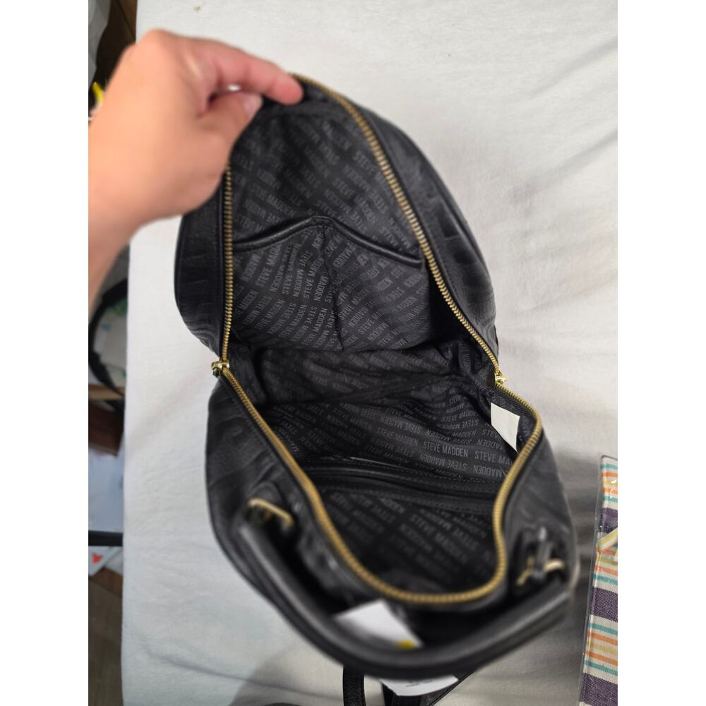 Steve Madden Womens Small Backpack Purse Monogram - Picture 4 of 10